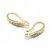 Brass Micro Pave Cubic Zirconia Earring Hooks ZIRC-P071-29G-NR-2