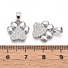 Brass Micro Pave Cubic Zirconia Pendants KK-T070-85P-3