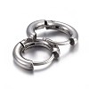Tarnish Resistant 202 Stainless Steel Huggie Hoop Earrings EJEW-L205-02F-P-2