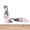 Natural Rose Quartz Faceted Pointed Bullet Big Pendants G-L524-19R-08-3