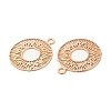 Long-Lasting Plated Brass Filigree Charms KK-K336-15KCG-2