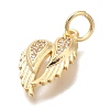 Brass Micro Pave Cubic Zirconia Pendants KK-Q001-06G-2
