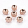 Ion Plating(IP) 304 Stainless Steel Textured Beads LS-STAS-I081-8mm-04RG-1