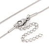 201 Stainless Steel Round Snake Chain Necklaces for Women NJEW-G140-06A-P-1-3