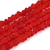 Frosted Transparent Glass Beads X1-GLAA-N016-4mm-08-1