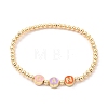 Brass Stretch Beaded Bracelets BJEW-JB05451-02-1