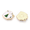 Christmas Theme Rack Plating Alloy Enamel Charms PALLOY-O109-29LG-2