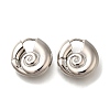 Rack Plating Spiral Shell Brass Hoop Earrings EJEW-H143-22P-4
