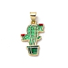 Brass Enamel Pendants LS-FIND-I054-01D-G-1