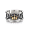 Brass Rhinestone Cuff Open Rings WGCBA4A-01-5