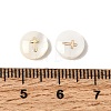 Natural Freshwater Shell Flat Round Beads X-SHEL-C009-01E-3
