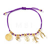 Bohemian 304 Stainless Steel & Brass Charm Bracelets GB2498-4-1