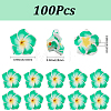 100Pcs Handmade Polymer Clay 3D Flower Plumeria Beads CLAY-SC0002-48B-2