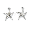 Animal Theme UV Plating Alloy Crystal Rhinestone Pendants ALRI-T012-07B-P-1