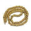 Electroplate Non-magnetic Synthetic Hematite Beads Strands G-T061-46A-2