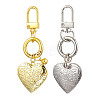 2Pcs 2 Colors 316 Stainless Steel Heart Locket Pendant Decorations HJEW-JM02391-1