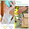 28Pcs 14 Colors Baking Paint Zinc Alloy Spring Gate Rings FIND-TA0010-21-8