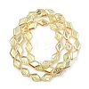 Electroplate UV Plating Glass Beads Strands EGLA-B010-01A-HP02-3