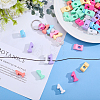 90Pcs 9 Styles Opaque Acrylic European Beads OACR-HY0001-30-4