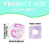 50Pcs Acrylic European Beads MACR-TADJ0001-13C-5