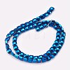 Electroplated Non-magnetic Synthetic Hematite Beads Strands G-P367-E05-2