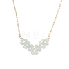 Natural Green Aventurine Faceted Round Beaded Arrow Pendant Brass Cable Chain Necklaces NJEW-TA00207-02-2