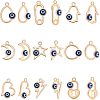 SUPERFINDINGS 36Pcs 9 Style Alloy Enamel Pendants FIND-FH0004-17-1