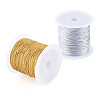 2 Rolls 2 Colors 15-Ply Round PET Metallic Thread MCOR-TA0001-03E-3