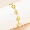 Virgin Mary Theme Brass Micro Pave Clear Cubic Zirconia Link Chain Bracelets for Women BJEW-A090-08B-G-3