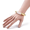 Acrylic & CCB Plastic Curved Tube Chunky Stretch Bracelet for Women BJEW-JB08139-01-3