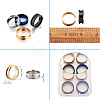 Stainless Steel Grooved Finger Ring Settings MAK-TA0001-05-26