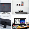 Wooden CD Display Stands with Glass ODIS-WH0108-098-3