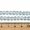 Frosted Transparent Glass Bead Strands GLAA-P065-6mm-10-4