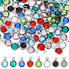 112Pcs 8 Colors 304 Stainless Steel with Glass Charms STAS-HS0001-04-1