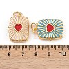 Brass Enamel Locket Pendants KK-P335-04G-4