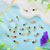 20Pcs 4 Colors Brass Cubic Zirconia Charms KK-TA0009-13C-6
