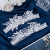 Lace Elastic Bridal Garters AJEW-WH0347-96-4