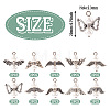 20Pcs 20 Style Glass Pearl Pendants PALLOY-TAC0142-4