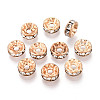 Brass Rhinestone Spacer Beads KK-N273-01B-G-1