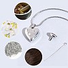 1Pc Stainless Steel Paw Print Heart Urn Ashes Pendant Necklaces NJEW-CN0001-15P-7