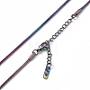 Ion Plating(IP) 304 Stainless Steel Round Snake Chain Necklace for Men Women NJEW-K245-012E-2