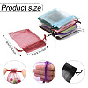 100Pcs Rectangle Organza Drawstring Bags CON-YW0001-87-3