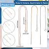 6 Pairs 3 Colors Rack Plating Brass Stud Earring Findings KK-AR0002-39-5