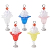 Imitation Austrian Crystal Beads and Acrylic Beads Pendants PALLOY-TA00373-1
