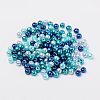 Carribean Blue Mix Pearlized Glass Pearl Beads HY-PH0006-4mm-03-2