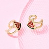Brass Cuff Earrings EJEW-C186-02D-G-1