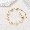 304 Stainless Steel Teardrop Link Chains Bracelets for Women BJEW-JB13427-1