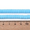 Opaque Solid Color Glass Beads Strands GLAA-N026-3x6mm-15-4