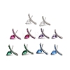 Brass Micro Pave Cubic Zirconia Stud Earrings EJEW-G471-14P-2