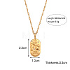 316L Surgical Stainless Steel Micro Pave Clear Cubic Zirconia Oval with Embossed Constellation Pendant Necklaces for Women Men WG0B2D7-01-2